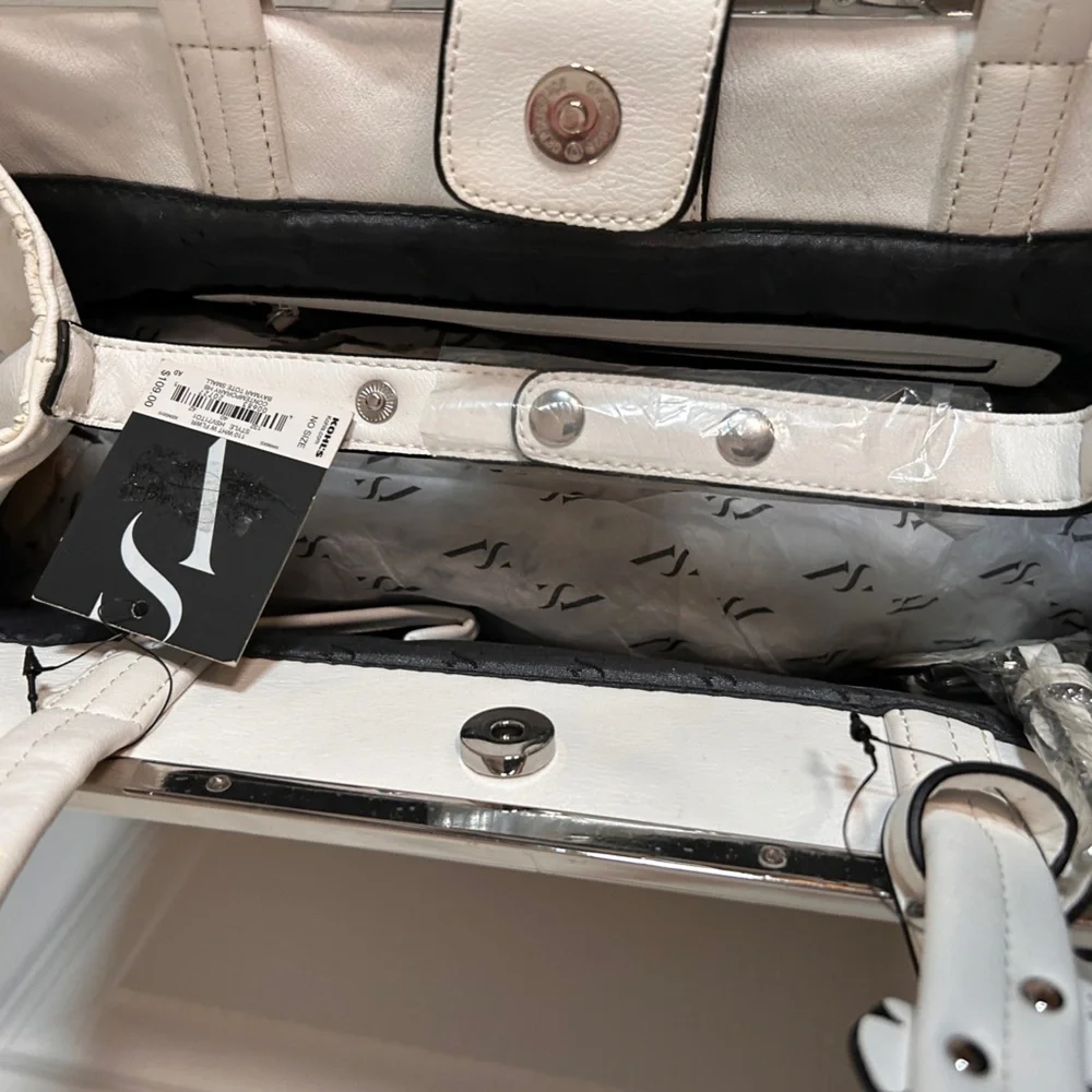 Vera Wang White Floral Baymar Tote